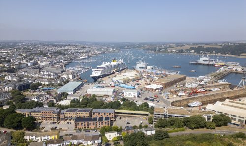 Cornwall Marine Network and member businesses celebrate reaching the milestone of creating 5,000 jobs within the sector on board the iconic HMS Scott